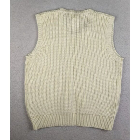 Ms Casuals Vintage Sweater Size Large Vest Ivory White Sleeveless - Picture 10 of 12